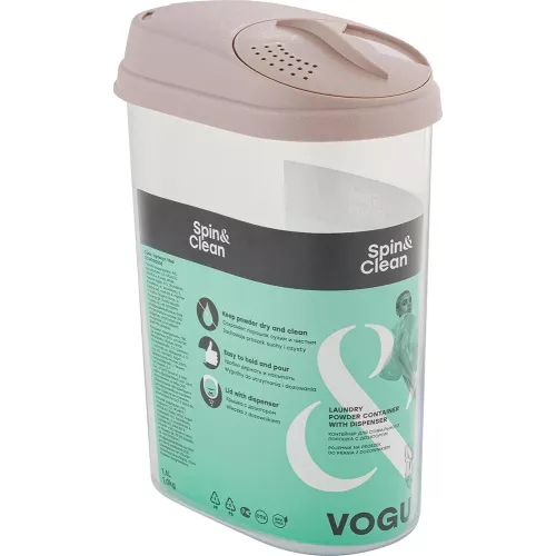 Spin&Clean Vogue, 1,6 l dispenser qopqoqli kukun konteyneri
