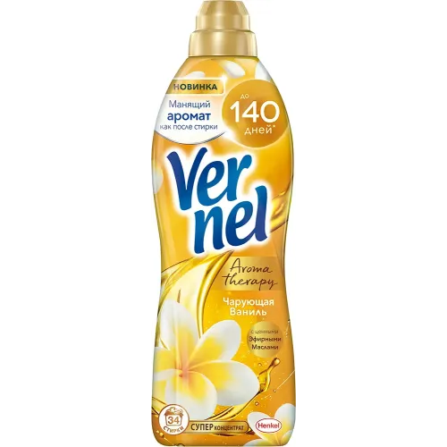 Kiyimlar uchun konditsioner konsentrat 34 ta yuvish uchun Vernel Charuyushaya vanil 0,87 l