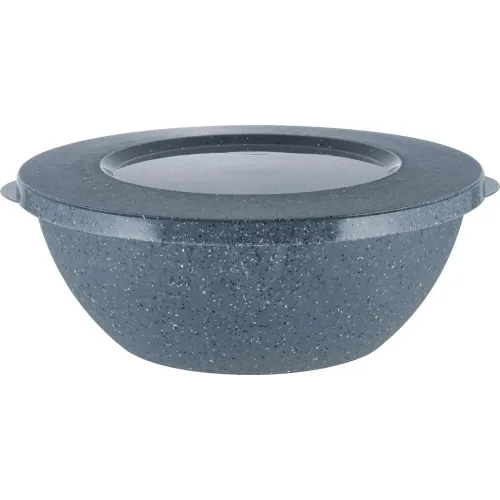 Qopqoqli idish 3 l Plast Team STONE qora tosh