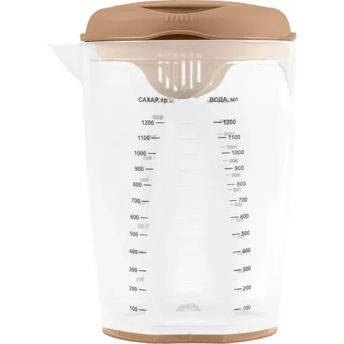 Кувшин мерный, емкость для блендера 1500 мл Plast Team STOCKHOLM шоколадный мокко