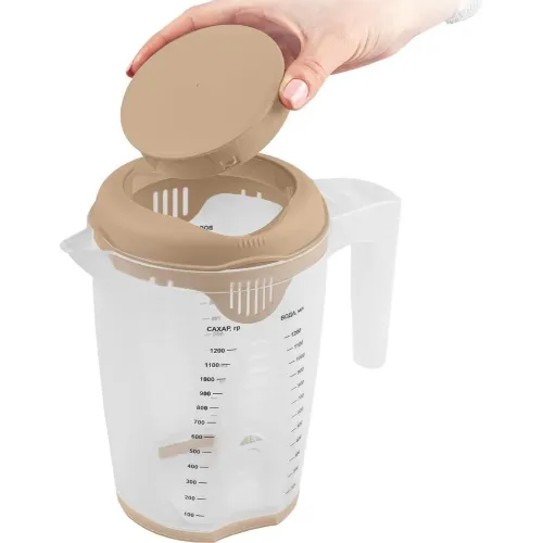 Кувшин мерный, емкость для блендера 1500 мл Plast Team STOCKHOLM шоколадный мокко