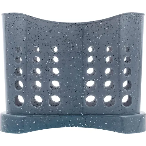 Qoshiq vilka va pichoqlarni quritish uchun qoshiqdon Plast Team STONE qora tosh