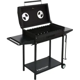 Мангал-гриль BoyScout 61616 с 2-мя столиками, крышкой, термометром, дровницей и кочергой