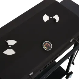 Мангал-гриль BoyScout 61616 с 2-мя столиками, крышкой, термометром, дровницей и кочергой