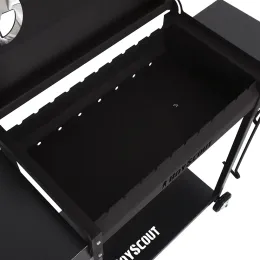 Мангал-гриль BoyScout 61616 с 2-мя столиками, крышкой, термометром, дровницей и кочергой