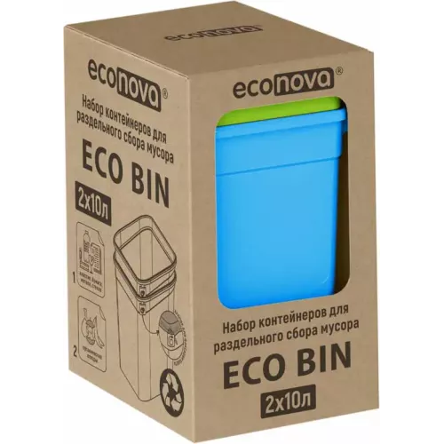 Axlat idishlari, axlat qutilari to'plami Econova Eco Bin 2x10 litr