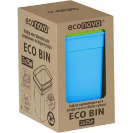 Набор контейнеров для мусора, мусорные ведра Econova Eco Bin 2x25 л