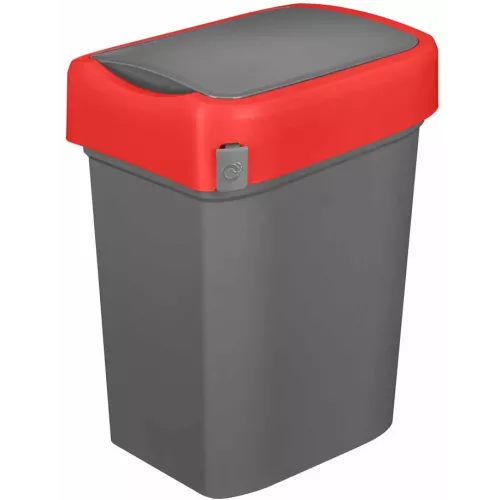 Контейнер для мусора, мусорное ведро 25 л, Econova Smart Bin красный