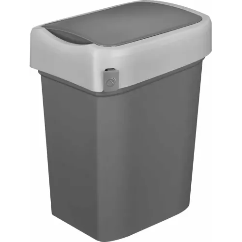 Контейнер для мусора, мусорное ведро 25 л, Econova Smart Bin серый