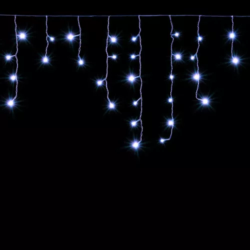 Yangi yil archasi va ichki bezatish uchun girlyanda Vegas "Бахрома" 192 ta sovuq LED, 6х0,6+5  metr