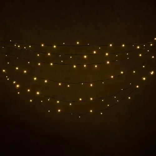 Гирлянда новогодняя для елки Vegas "Нить" 200 теплых LED, 20 метров