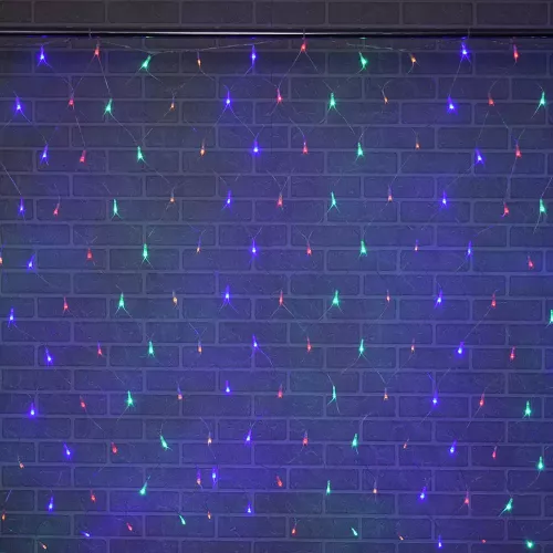 Гирлянда новогодняя для елки Vegas "Сеть" 176 разноцветных LED, 1,5х1,5 метра