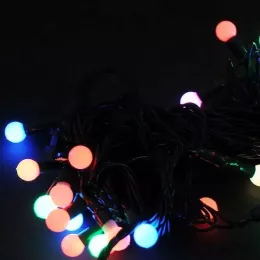 Гирлянда новогодняя для елки Vegas "Шарики" 30 разноцветных мигающих LED, 5 метров