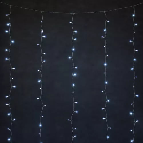 Yangi yil archasi va ichki bezatish uchun girlyanda Vegas "Parda" 96 ta sovuq LED, 1,5х1,5+5  metr