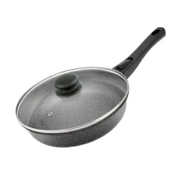 Сковорода 24 со стекл. крышкой с/р «Мраморная»