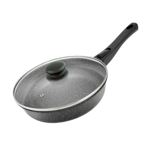 Сковорода 24 со стекл. крышкой с/р «Мраморная»