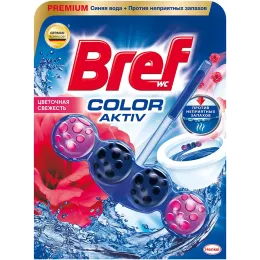 Туалетный блок Bref Color Activ Цветочная свежесть, 50 гр.