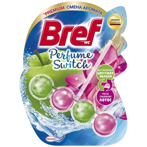 Туалетный блок Bref Perfume Switch Цветущая яблоня и лотос, 50 гр.