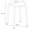 Табурет круглый ЗМИ Пенек легкий 180 ваниль