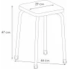 Табурет квадратный ЗМИ Пенек легкий 184 серый