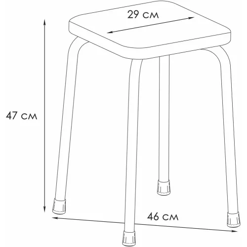 Табурет квадратный ЗМИ Пенек легкий 184 ваниль