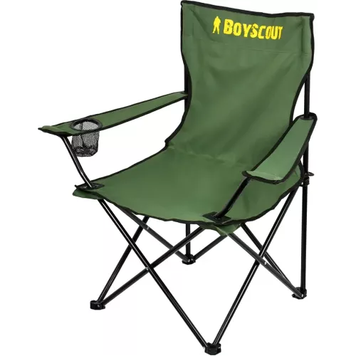 Кресло кемпинговое раскладное с подлокотниками BoyScout 61063 в чехле